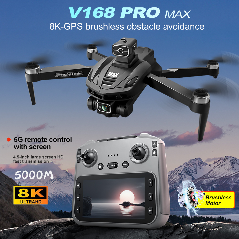 Drone Lidar - V168 PRO Max GPS Дрон 8K
